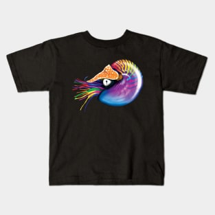 Rainbow Nautilus Kids T-Shirt